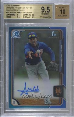 2015 Bowman - Chrome Prospects Autographs - Blue Refractor #BCAP-AMR - Amed Rosario /150 [BGS 9.5 GEM MINT]