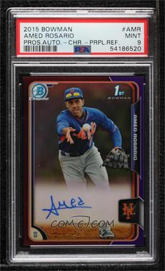 2015 Bowman - Chrome Prospects Autographs - Purple Refractor #BCAP-AMR - Amed Rosario /250 [PSA 9 MINT]