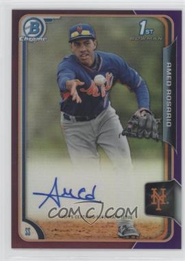 2015 Bowman - Chrome Prospects Autographs - Purple Refractor #BCAP-AMR - Amed Rosario /250