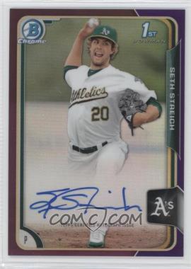 2015 Bowman - Chrome Prospects Autographs - Purple Refractor #BCAP-SST - Seth Streich /250