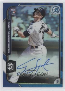 2015 Bowman - Chrome Rookie Autographs - Blue Refractor #BCAR-CS - Cory Spangenberg /150