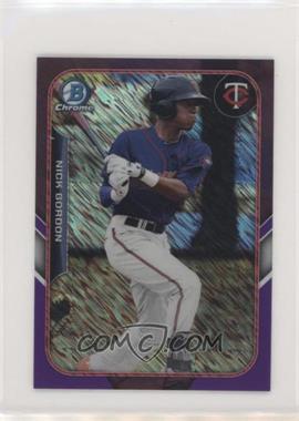 2015 Bowman - The Farm's Finest Chrome Mini Chrome Shimmer Refractor - Purple #FFM-NG - Nick Gordon /250