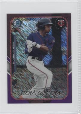 2015 Bowman - The Farm's Finest Chrome Mini Chrome Shimmer Refractor - Purple #FFM-NG - Nick Gordon /250