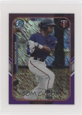 2015 Bowman - The Farm's Finest Chrome Mini Chrome Shimmer Refractor - Purple #FFM-NG - Nick Gordon /250