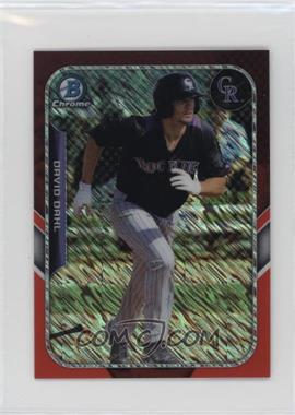 2015 Bowman - The Farm's Finest Chrome Mini Chrome Shimmer Refractor - Red #FFM-DD - David Dahl /5 [EX to NM]