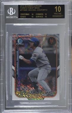 2015 Bowman - The Farm's Finest Chrome Mini Chrome Shimmer Refractor #FFM-MC - Michael Conforto [BGS 10 BLACK LABEL]