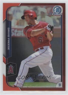 2015 Bowman Chrome - [Base] - Red Refractor #47 - David Freese /5