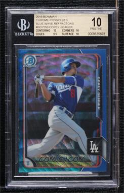 2015 Bowman Chrome - Prospects - Blue Wave Refractor #BCP250 - Corey Seager [BGS 10 PRISTINE]