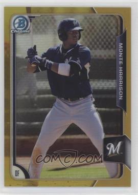 2015 Bowman Chrome - Prospects - Gold Refractor #BCP206 - Monte Harrison /50