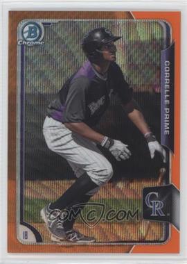 2015 Bowman Chrome - Prospects - Orange Wave Refractor #BCP210 - Correlle Prime