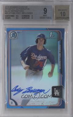 2015 Bowman Chrome - Prospects Autographs - Blue Refractor #BCAP-CBE - Cody Bellinger /150 [BGS 9 MINT]