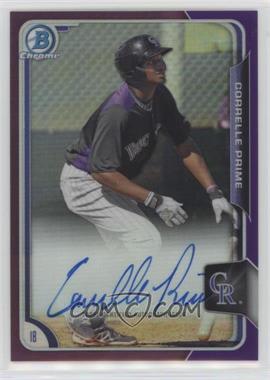 2015 Bowman Chrome - Prospects Autographs - Purple Refractor #BCAP-CPR - Correlle Prime /250