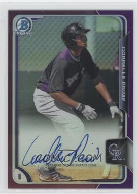 2015 Bowman Chrome - Prospects Autographs - Purple Refractor #BCAP-CPR - Correlle Prime /250