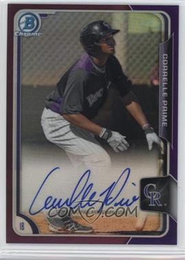 2015 Bowman Chrome - Prospects Autographs - Purple Refractor #BCAP-CPR - Correlle Prime /250