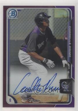 2015 Bowman Chrome - Prospects Autographs - Purple Refractor #BCAP-CPR - Correlle Prime /250