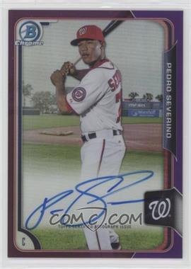 2015 Bowman Chrome - Prospects Autographs - Purple Refractor #BCAP-PS - Pedro Severino /250