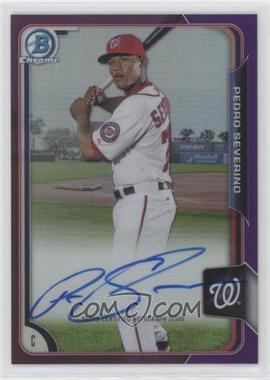 2015 Bowman Chrome - Prospects Autographs - Purple Refractor #BCAP-PS - Pedro Severino /250