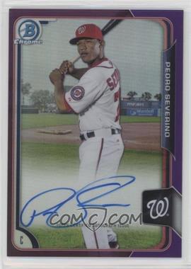 2015 Bowman Chrome - Prospects Autographs - Purple Refractor #BCAP-PS - Pedro Severino /250