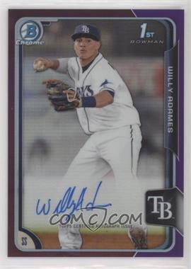 2015 Bowman Chrome - Prospects Autographs - Purple Refractor #BCAP-WA - Willy Adames /250