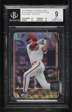 2015 Bowman Draft - Chrome - Asia Exclusive Black Wave Refractor #1 - Dansby Swanson [BGS 9 MINT]