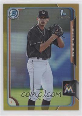 2015 Bowman Draft - Chrome - Gold Refractor #162 - Justin Jacome /50