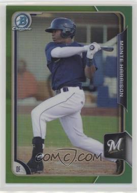 2015 Bowman Draft - Chrome - Green Refractor #23 - Monte Harrison /99