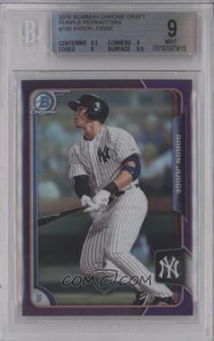 2015 Bowman Draft - Chrome - Purple Refractor #150 - Aaron Judge /250 [BGS 9 MINT]