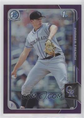 2015 Bowman Draft - Chrome - Purple Refractor #19 - Parker French /250