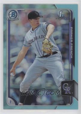 2015 Bowman Draft - Chrome - Sky Blue Refractor #19 - Parker French