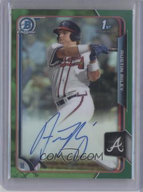 2015 Bowman Draft - Chrome Draft Pick Autographs - Green Refractor #BCA-ARI - Austin Riley /99