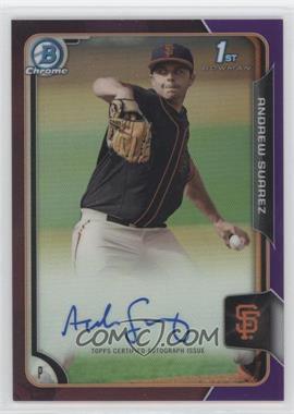 2015 Bowman Draft - Chrome Draft Pick Autographs - Purple Refractor #BCA-ASU - Andrew Suarez /250