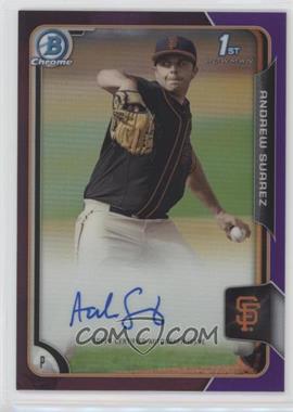 2015 Bowman Draft - Chrome Draft Pick Autographs - Purple Refractor #BCA-ASU - Andrew Suarez /250