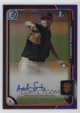 2015 Bowman Draft - Chrome Draft Pick Autographs - Purple Refractor #BCA-ASU - Andrew Suarez /250