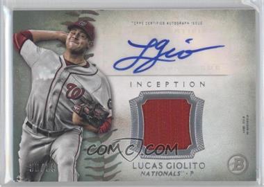 2015 Bowman Inception - Autographed Relics - Green #IAR-LG - Lucas Giolito /99