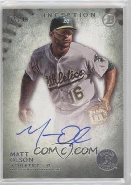 2015 Bowman Inception - Prospect Autographs - Green #PA-MO - Matt Olson /99