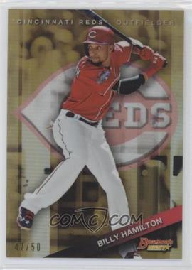 2015 Bowman's Best - [Base] - Gold Refractor #95 - Billy Hamilton /50 [EX to NM]