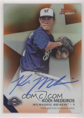 2015 Bowman's Best - Best of 2015 Autographs - Orange Refractor #B15-KME - Kodi Medeiros /25