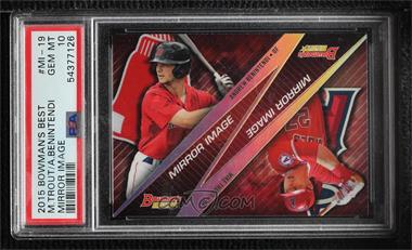 2015 Bowman's Best - Mirror Image #MI-19 - Mike Trout, Andrew Benintendi [PSA 10 GEM MT]