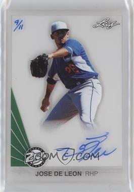 2015 Leaf 25th Baseball - Pure Auto - Green #A-JD1 - Jose De Leon /11