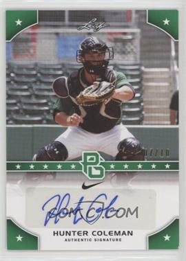 2015 Leaf Perfect Game National Showcase - Autographs - Green #PG-HC1 - Hunter Coleman /10