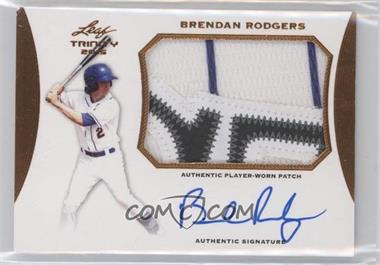 2015 Leaf Trinity - Patch Autographs - Bronze #PA-BR1 - Brendan Rodgers