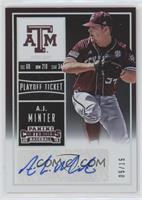 A.J. Minter (Red Jersey, Blue Ink) #/15