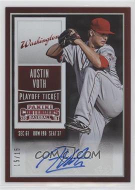 2015 Panini Contenders - Prospect Ticket - Playoff Ticket #11 - Austin Voth /15