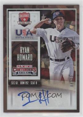 2015 Panini Contenders - USA Baseball Ticket - Cracked Ice #50 - Ryan Howard /23