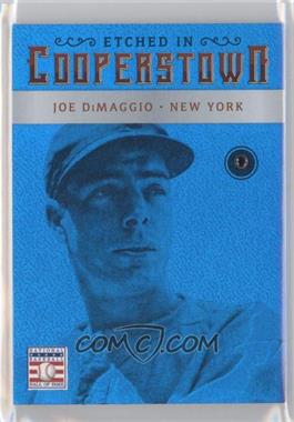 2015 Panini Cooperstown - Etched in Cooperstown - Gem Sapphire #39 - Joe DiMaggio /10