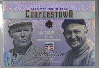 2015 Panini Cooperstown - Etched in Cooperstown Dual - Gem Ruby #10 - Sam Crawford, Ty Cobb /15