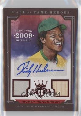 2015 Panini Diamond Kings - Hall of Fame Heroes Signature Materials - Red Framed #5 - Rickey Henderson /15