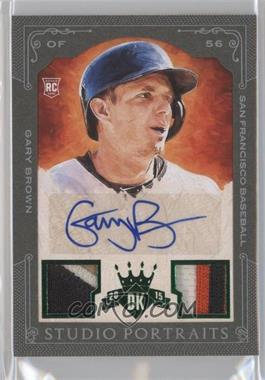 2015 Panini Diamond Kings - Studio Portraits Signature Materials - Green Framed #5 - Gary Brown /5