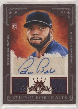 2015 Panini Diamond Kings - Studio Portraits Signature Materials - Red Framed #23 - Edwin Escobar /99