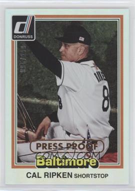 2015 Panini Donruss - [Base] - Press Proof Bronze #238 - Inaugural 1981 Edition - Cal Ripken /299